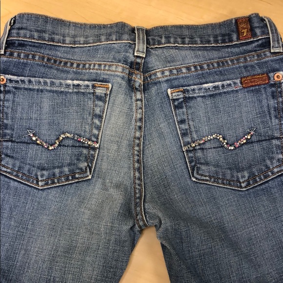 7 For All Mankind Crystal Embellished Jeans - Picture 4 of 5